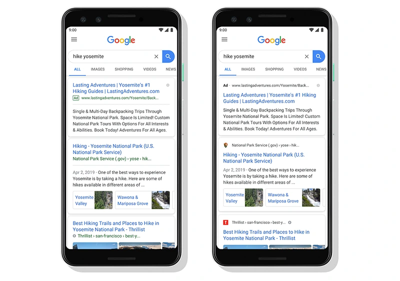 A New Look for Google Search