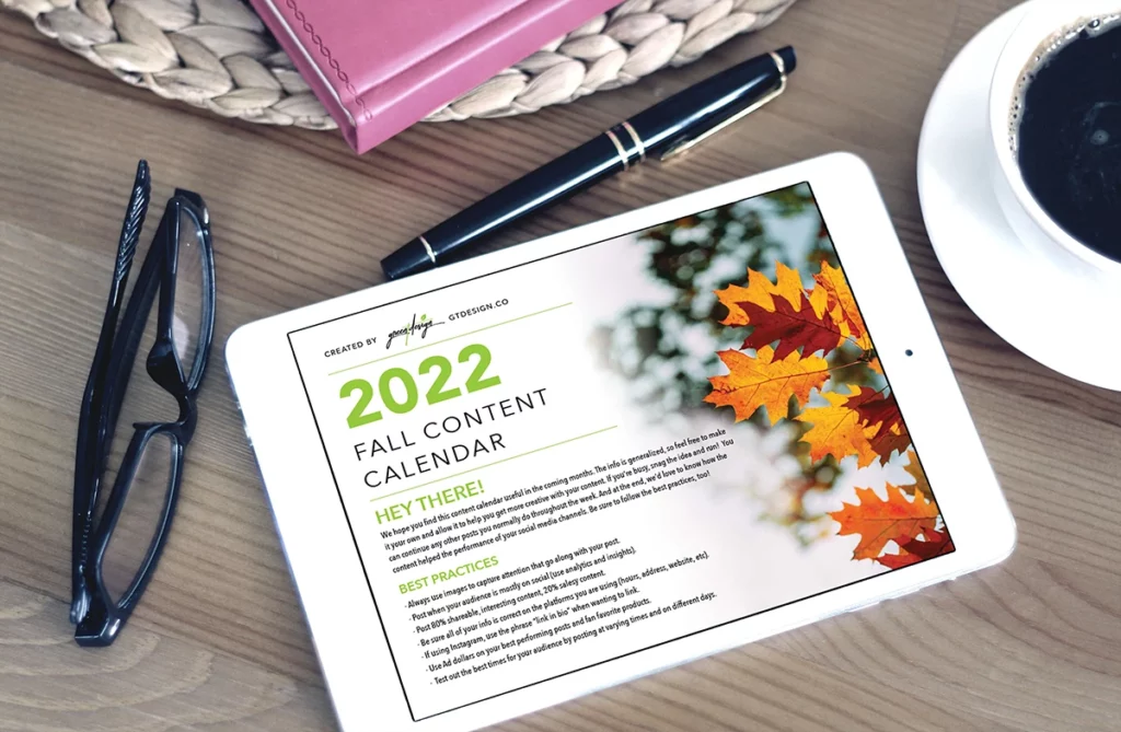 Free Fall Social Media Content Calendar