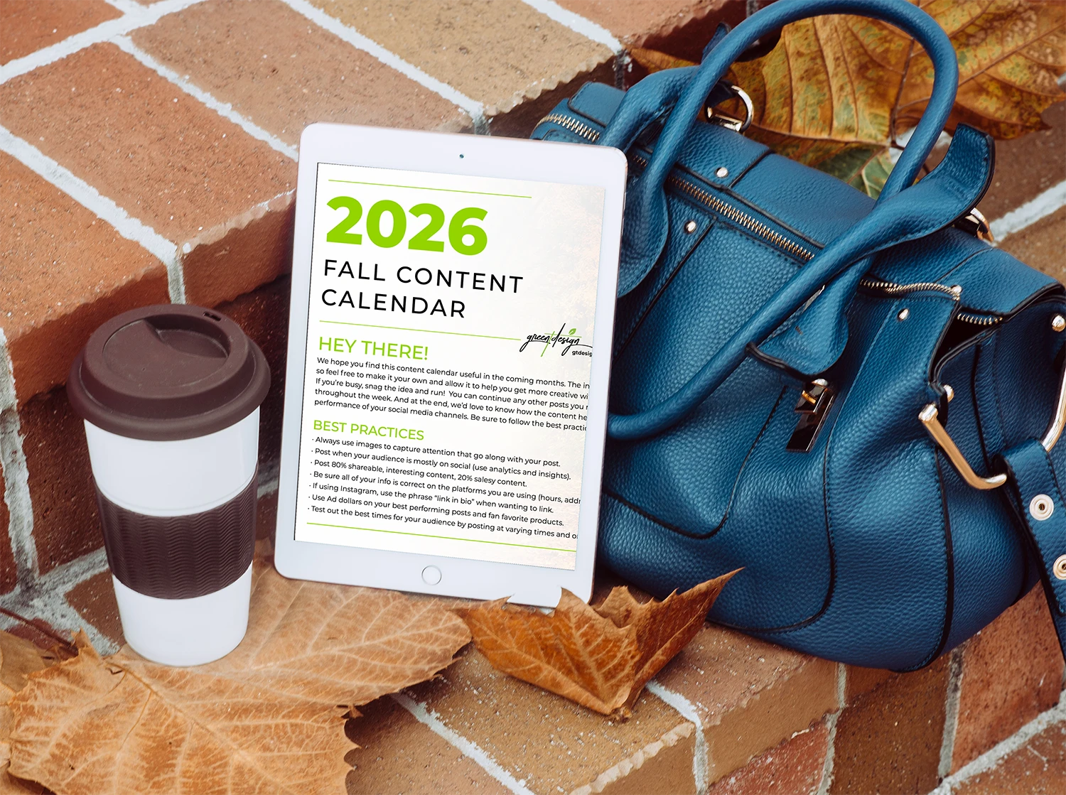 Green T Design Free Quarterly Social Media Content Calendar